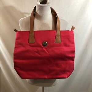 Joy Mangano Bright Pink 2 Handled Tote/Purse 17” X 13” X 5”
